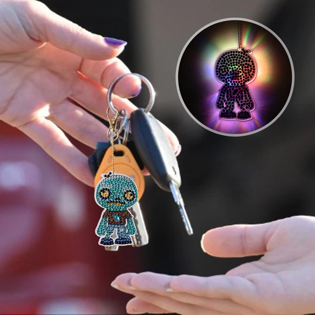 Cartoon Diamond Painting Keychain DIY Luminous Key Ring Pendant (DSK047) Fr 3