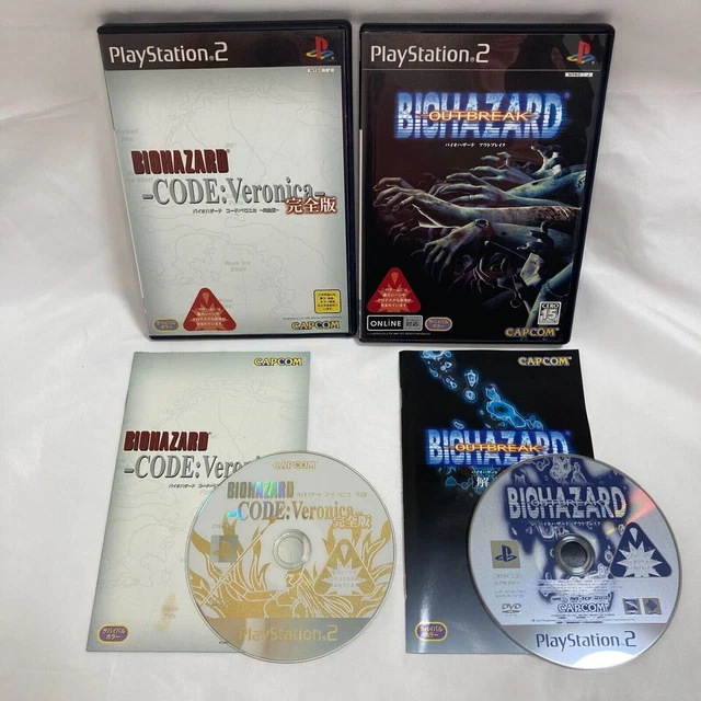 PS2 Biohazard Outbreak & Code Veronica Complete Resident Evil video games ps 2