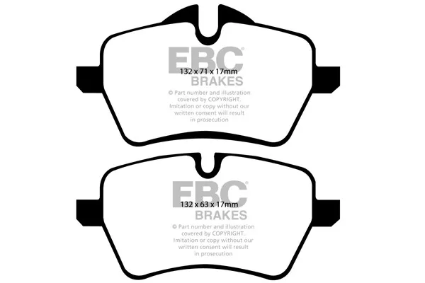 EBC Greenstuff Front Brake Pads for BMW Mini Paceman (R61) 1.6 Turbo Works (12>)