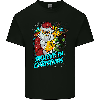 Believe in Christmas Funny Santa Xmas Kids T-Shirt Childrens
