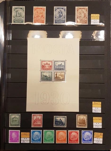 Weimar  Lot postfrisch. Block 1 und mit geprüften Marken. Ca 3000 Katalogwert