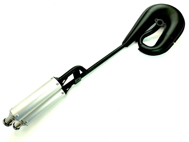 Doppel Endschalldämpfer schwarz Auspuff Puch Maxi X30 25mm E50 Motor Tecno Schne