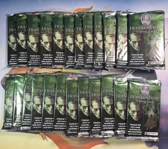 24x LOT Frankenstein Booster Packs TCG Trading Cards Artbox New Sealed 2006