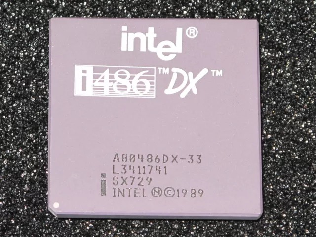 1 Stück INTEL i486DX A80486DX-33 SX729 Malaysia Keramik CPU Rar