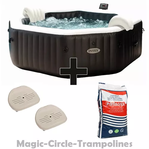 Intex Whirlpool Jet Bubble Für 4 Personen 28458 + Salz + 2x Kunststoff Sitz