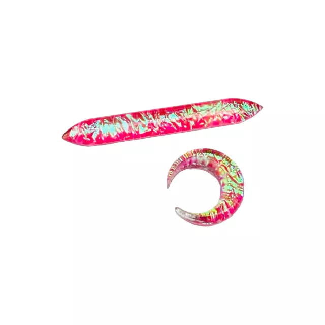 Naga Körper Piercing Schmuck Septum Pincher Tusk Messgeräte Pink Opal Glitter