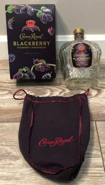 BLACKBERRY CROWN ROYAL LIMITED EDITION BAG, 750ml BOTTLE, BOX PURPLE PLUM WHISKY