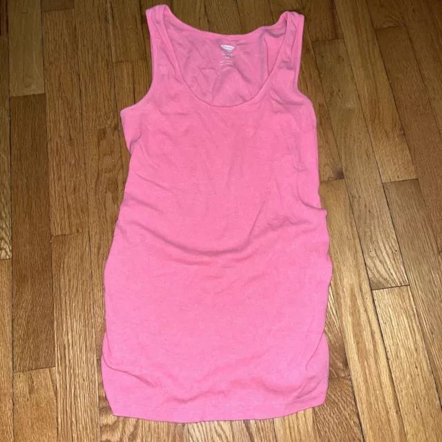 Ladies small old navy maternity stretch ribbed tank top with side ruching