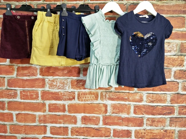 Girls Bundle Aged 4-5 Years Next H&M Zara T-Shirt Top Skirts Summer Hearts 110Cm
