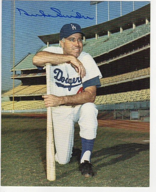 Duke Snider signed 8x10 Photo Brooklyn Dodgers "Silver Fox"