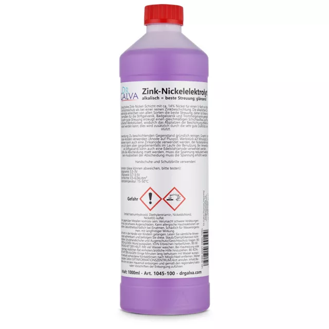 Dr. Galva Zink-Nickelelektrolyt 1000ml - High Protection Zinkelektrolyt