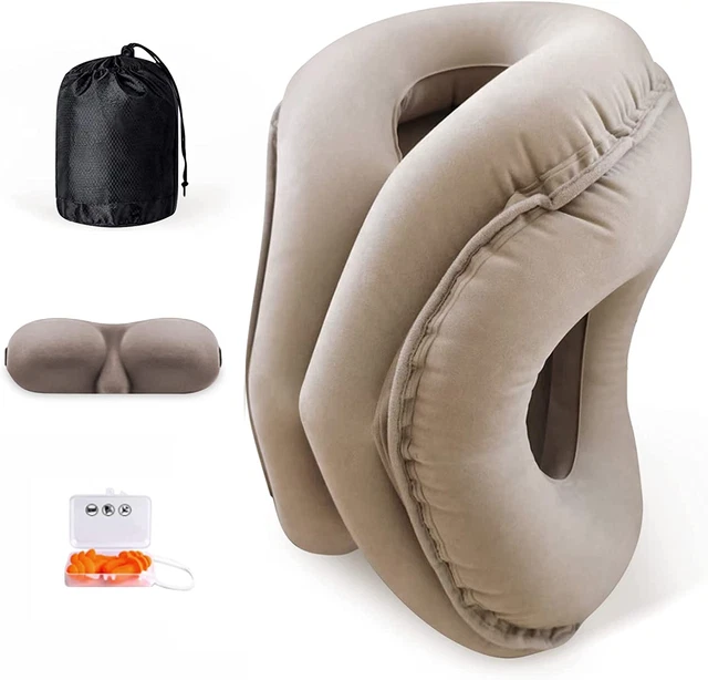 Inflatable Air Travel Pillow Airplane Office Nap Rest Neck Head Comfort Dreamer