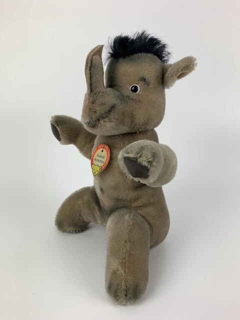 Oiseau En Peluche Steiff - Hucky Rabe 6 - Hucky Le Corbeau - 1960/1964