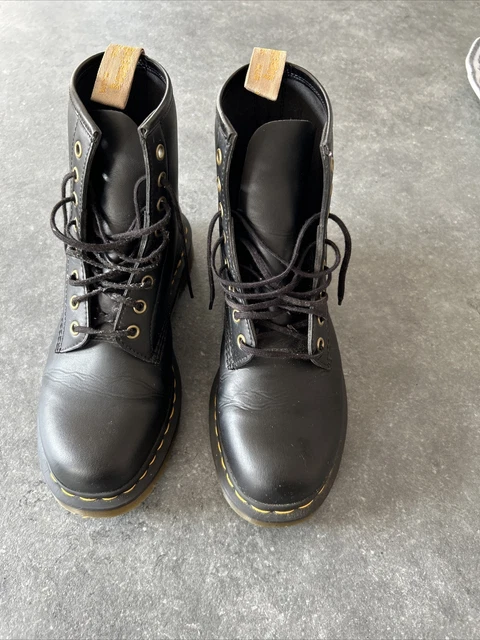 DR MARTENS 14045 1460 Vegan Black Women’s Boots 8 hole Doctor Martins ...