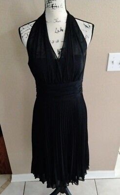 Evan Picone Womens Marilyn Halter Dress Black Evening Cocktail Party Size 8