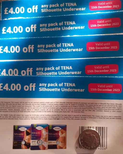 Tena Silhouette Voucher X 10 £40 Off Total