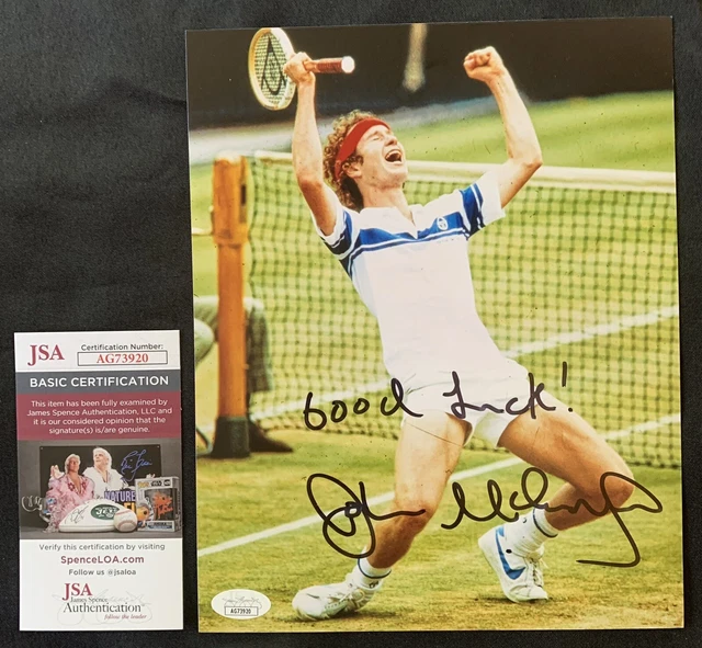 JOHN MCENROE Autographed 8x10 w/JSA AUTHENTICATION