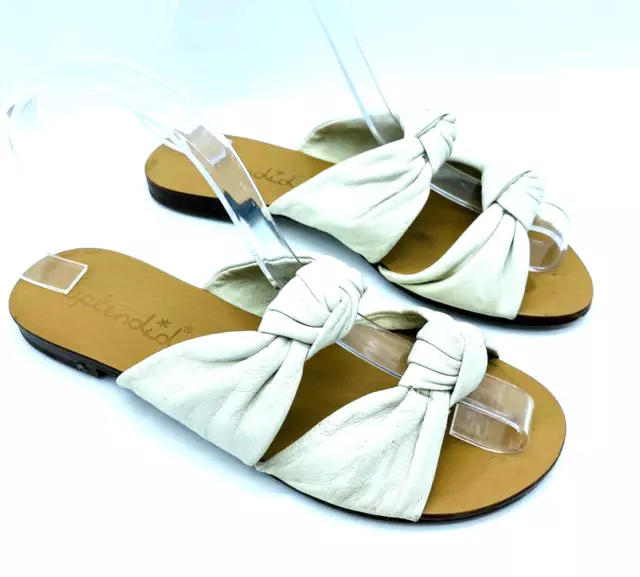 Splendid BARTON BASIC Knot Slide Sandals- Off White Leather , US 6M *used*