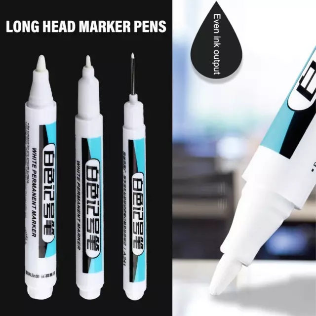 White Paint Marker Pen Waterproof Bike Car Tyre Tire Marker Permanent Pens- HOT