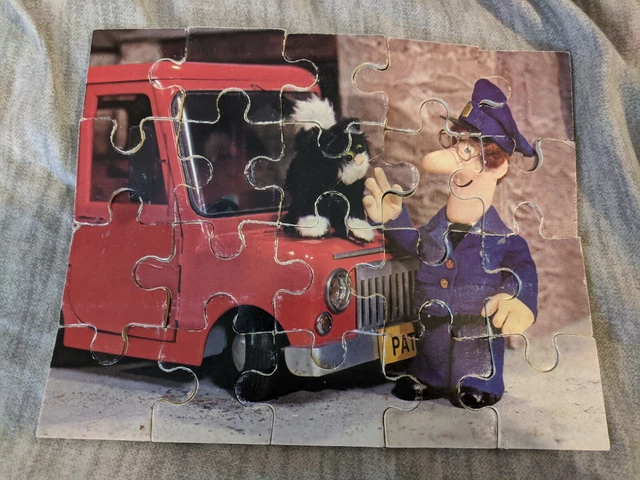 VINTAGE 1981 FALCON 20 Piece Postman Pat Wooden Jigsaw Puzzle for Ages ...