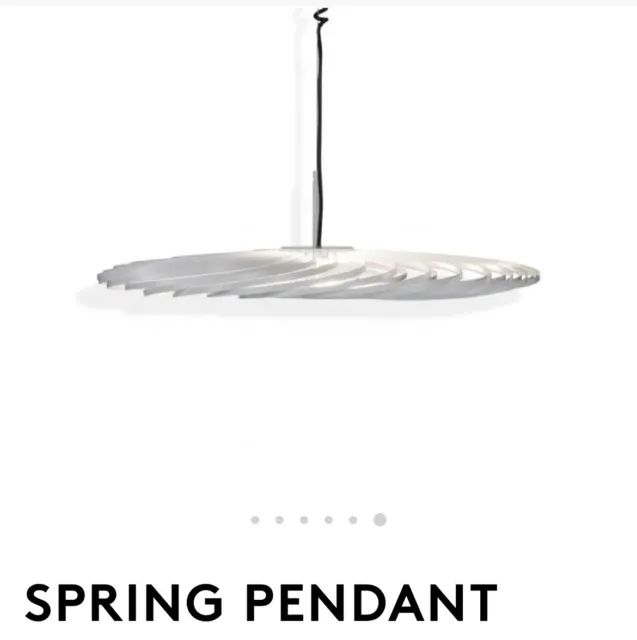 Tom Dixon Spring Small Pendant White LED Light Fixture (New In Box) 3