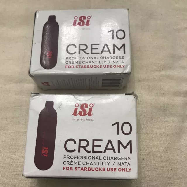 ISI Cream Chargers Lot Of 2 (20 chargers) ISI Cream Chargers Lot Of 2 (20 chargers)