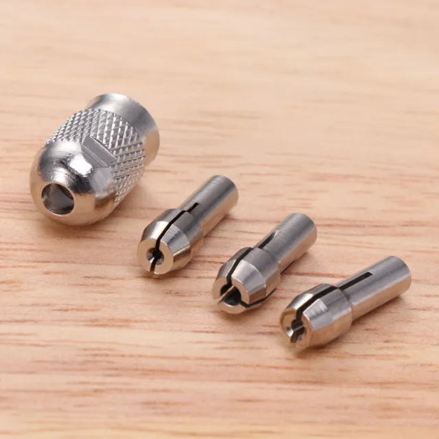 4 Pcs Electric Grinding Drill Collets Adapter Nut Kit Set Electric Mill