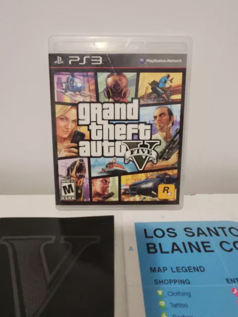 NOT FOR RESALE Grand Theft Auto V (5) Playstation 4 PS4 CIB Clean Disc w/  Map