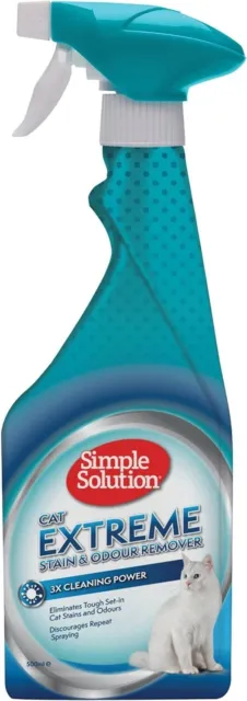 Simple Solution Extreme Cat Stain and Odour Remover | Enzymatic Cleaner with 3X
