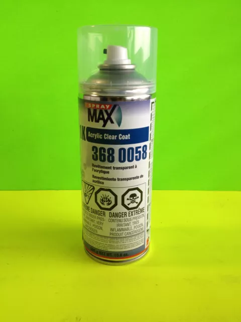Spraymax 3680058 1K Acrylic High Gloss Clear Coat Aerosol 2PK 