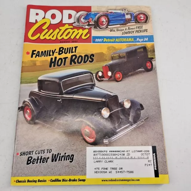 Rod & Custom Magazine August 2007 Family Built Hot Rods Better Wiring Short Cuts