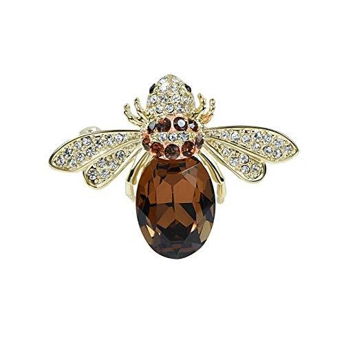 Lovely Crystal Bumble Honey Bee Insect Brooch Pins Collar Pin Lapel Pin Costu...