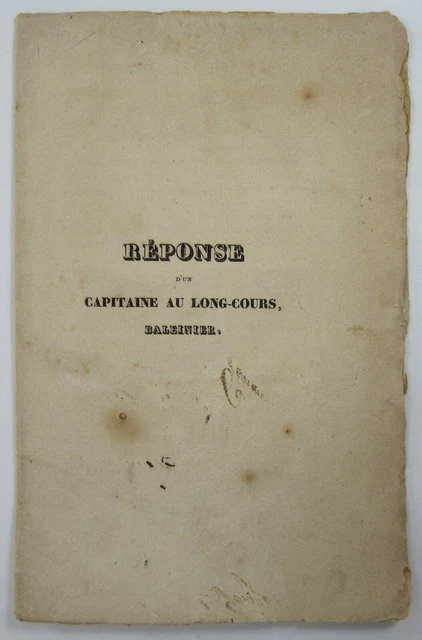 Antique Whaling History Captain Jeremiah Winslow New Bedford Havre France 1832
