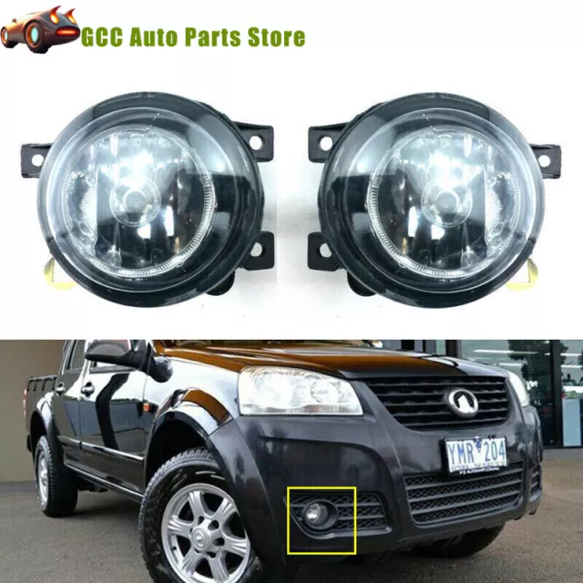 2x Front Bumper Lights Fog Lamps For 2011-22 GREAT WALL V200 V240 Left Right AU