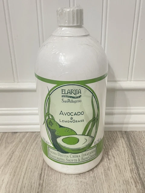 Gel de lavado crema de ducha y baño Elaria aguacate y hierba de limón JUMBO 33,7 oz Elarila