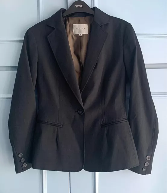 Elegante giacca blazer formale puzzle di alta qualità in lana per lavoro o formale taglia 6