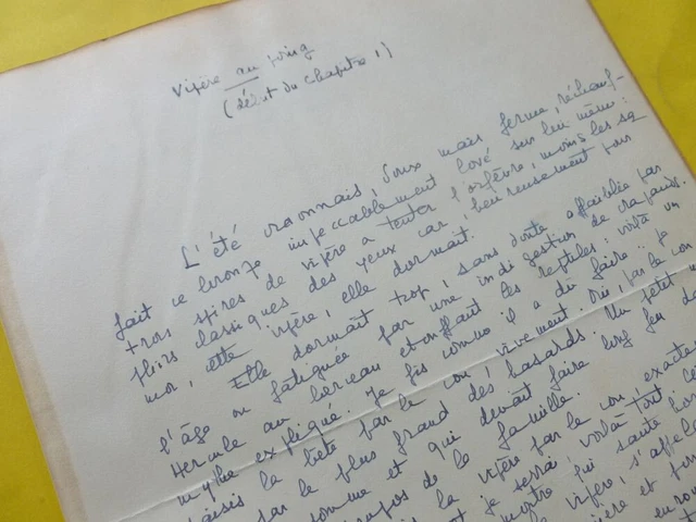 Manuscrit Autographe Signé Léo Larguier – 3 Pages Sur Le Thème 'Jouets' (Académie Goncourt)