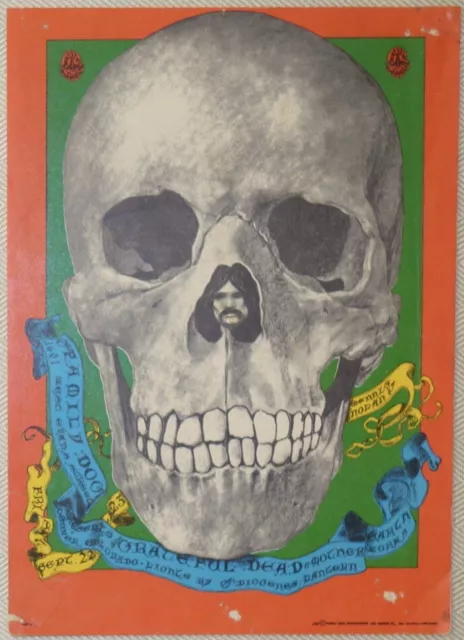 1967 Grateful Dead & Mother Earth - Denver Postcard Handbill by Dennis Nolan