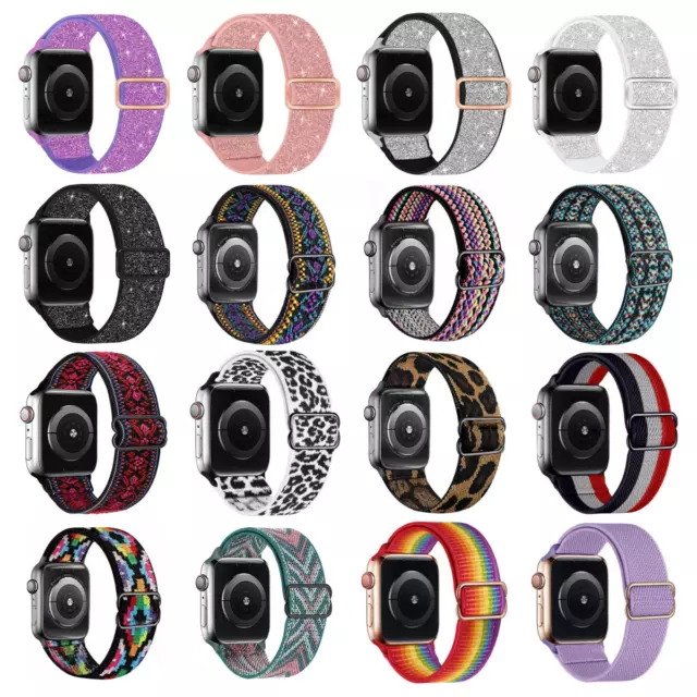 Fashion Nylon Woven Elastic Wristband Strap For Fitbit Versa 4/3/2/Lite Sense 21