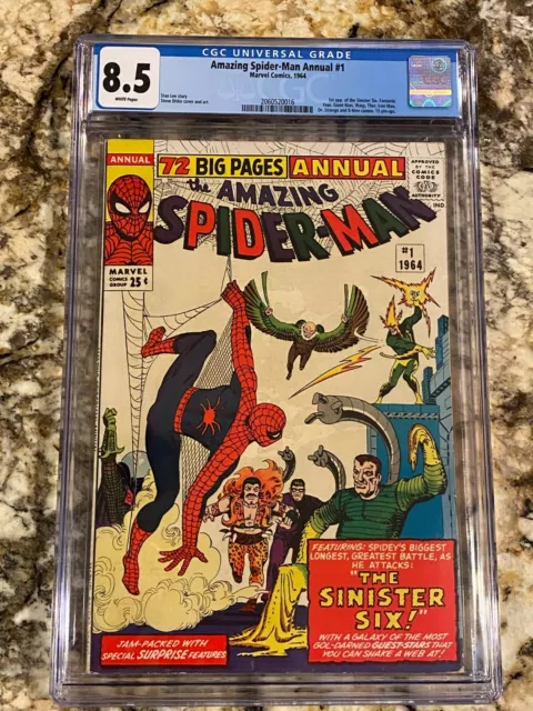 Amazing Spider-Man Annual #1 Cgc 8.5 Rare Wh Pgs 1St Sinister Six Mcu Marvel App