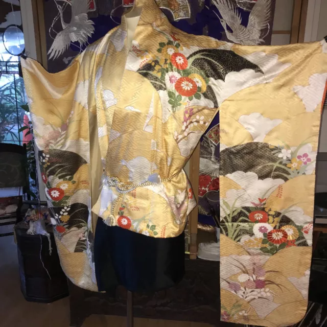100% Handmade/sewn DRayleD Kimono Cardigan Jacket. Fully Lined 100%silk. Vintage