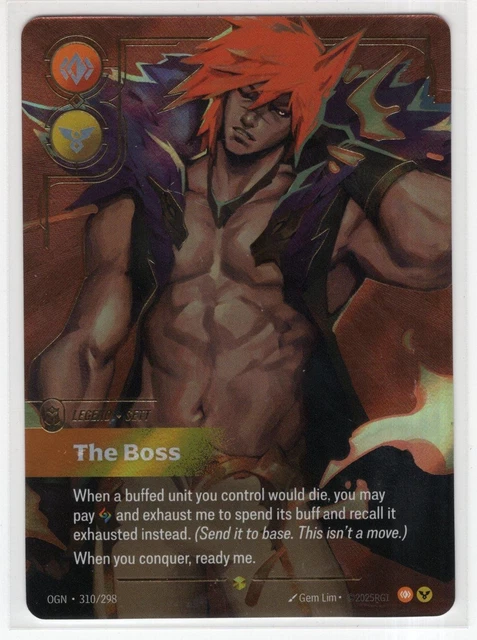 RIFTBOUND LEAGUE OF Legends Origins Foil Card OGN 310 Sett - The Boss £ ...