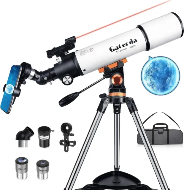 RRP £200 Telescope for Adults 80mm/500mm Focal Length Professional Refractor ..