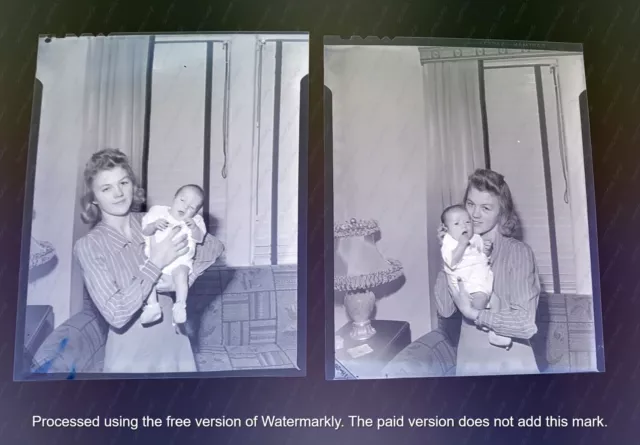 Famous Photographer 2 1943 V Mail Baby Wwii Marks Negative Lot Scarce