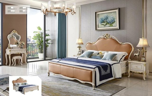 Trois Pièces Chambre à Coucher Meuble Set Lit 2x Nachttische Lits 3tlg. Complet