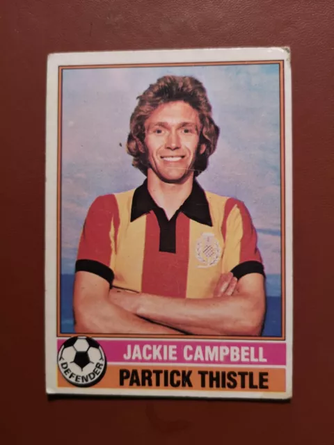 Topps-Football Card  1977 SCOTTISH YELLOW BACK  - PARTICK - JACKIE CAMPBELL (35)