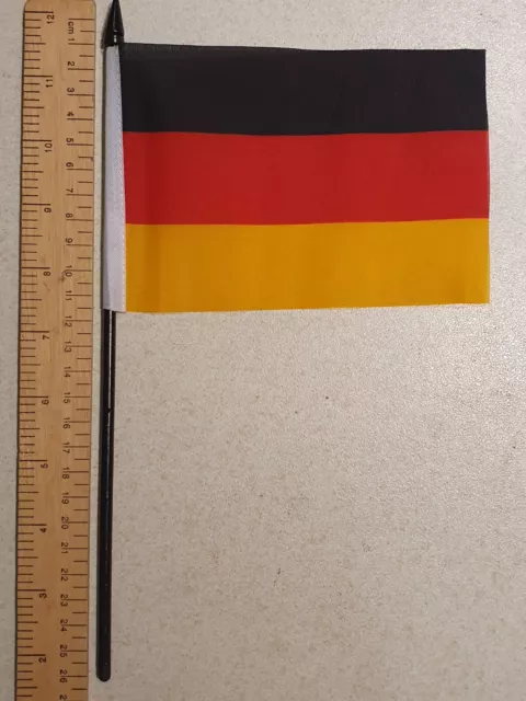 German Hand Flag 6x4" 15x10cm Germany Berlin Frankfurt Football Tourism Trade bn
