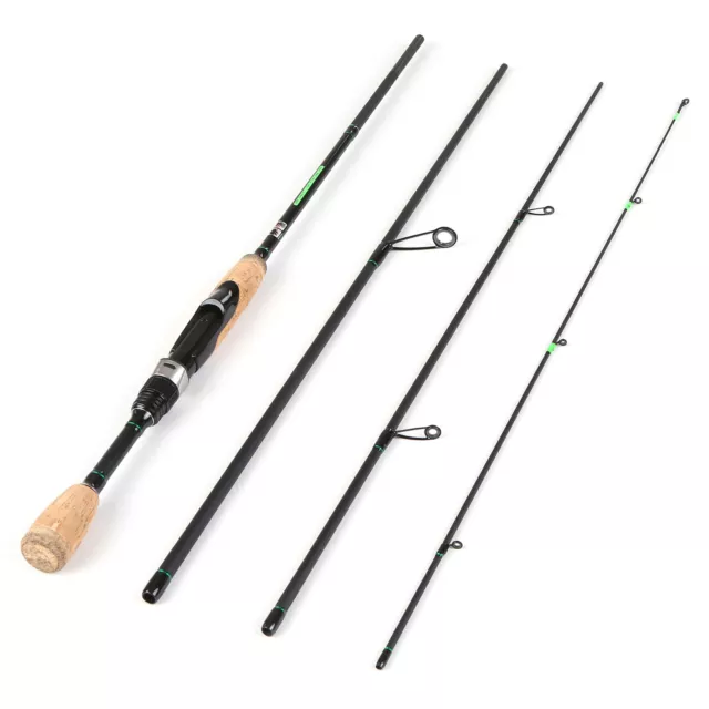 Portable Travel  Fishing Rod Carbon Fiber 4 Pieces Fishing  T9G3