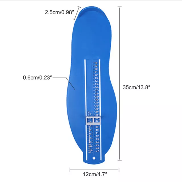 Adult Child Foot Measure Gauge Device Shoes Size Measuring Ruler UK Size EU Size 3