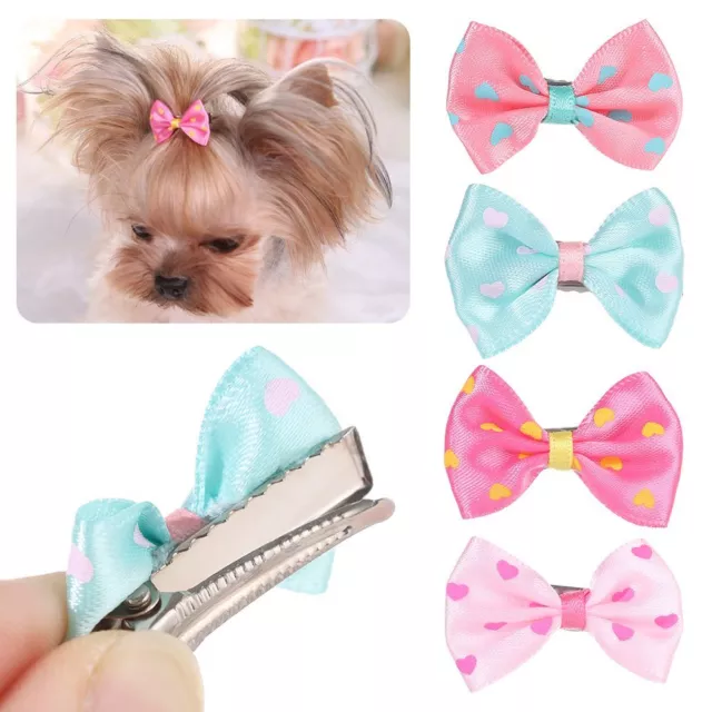 Pet Dog Sweet Puppy Butterfly Bows Hair Barrette Bow Hairpins Hair Clips